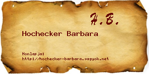 Hochecker Barbara névjegykártya